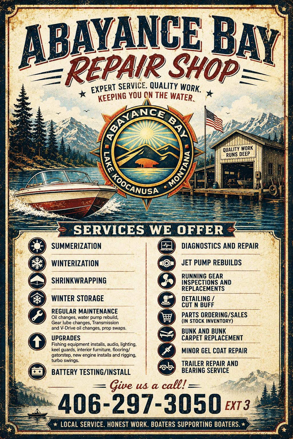 Abayance Bay Repair Shop List of Services